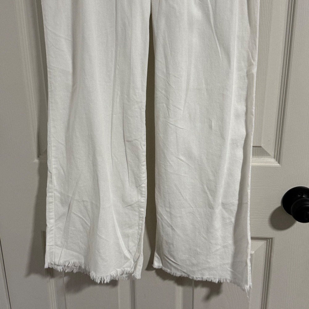 Old Navy Wide Leg Linen Pants Womens Small White Coastal Grandma‎ Elevated Basic - Picture 5 of 13